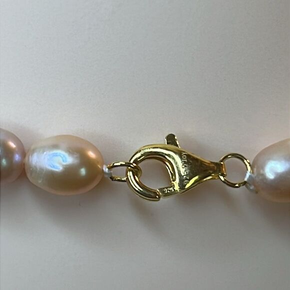 Stunning Multi Color Pearl Strand Necklace 14kyg/SS Clasp - Picture 7 of 13